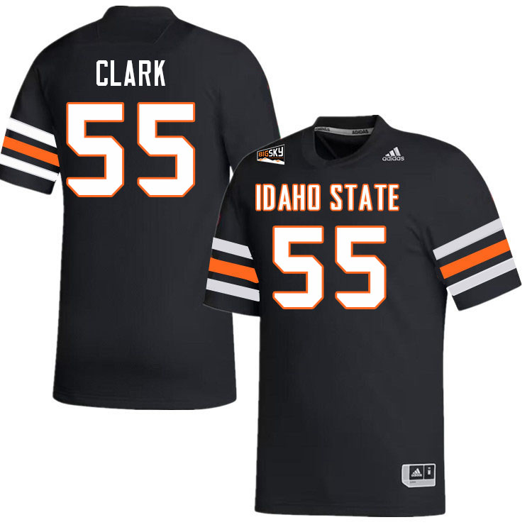 Men-Youth #55 Gunnar Clark Idaho State Bengals 2023 College Football Jerseys Stitched Sale-Black